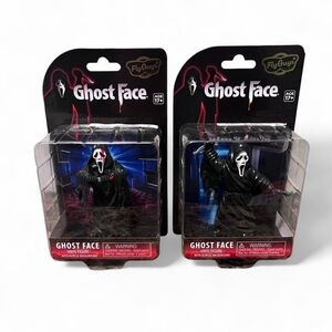 CultureFly Fly Guys Ghost Face Action Figure Scream-Horror Set Of 2 W/ Backdrops